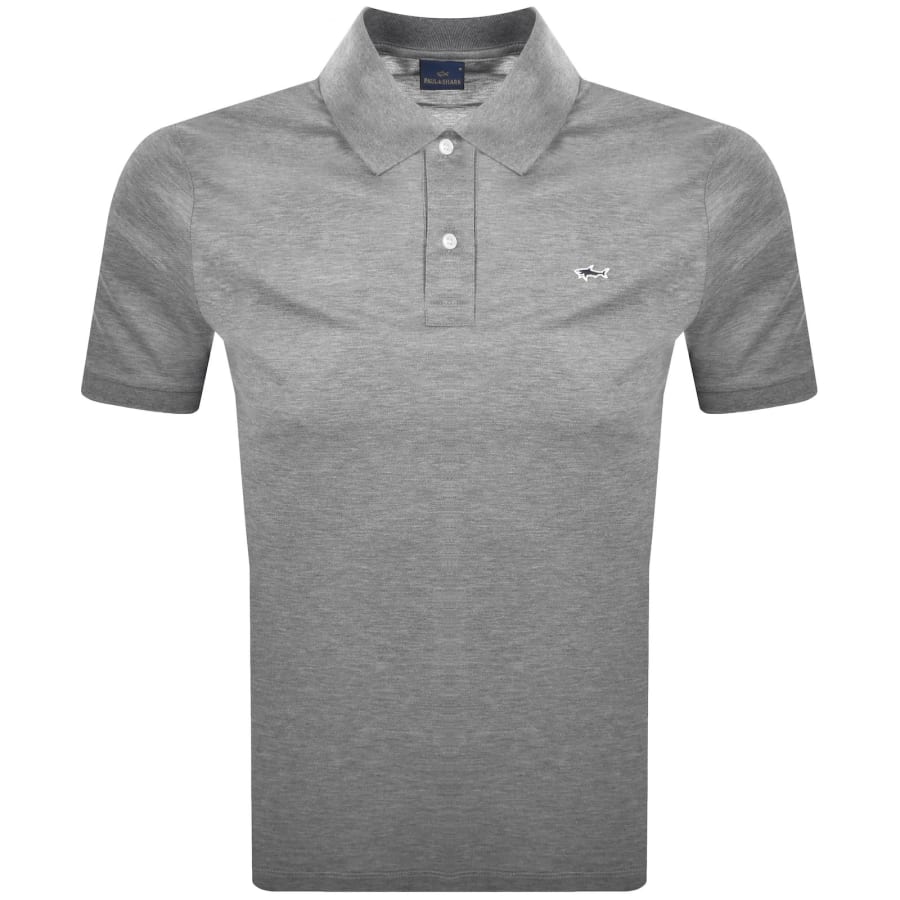 Tシャツ・カットソー Paul & Shark SS24 POLO (24411261 010) Paul And Shark Logo Polo T Shirt Medium Grey | Mainline